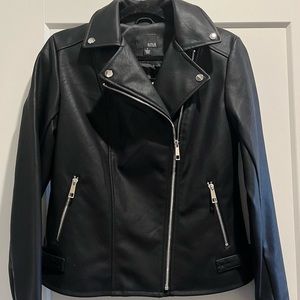 Faux Leather Moto Jacket
